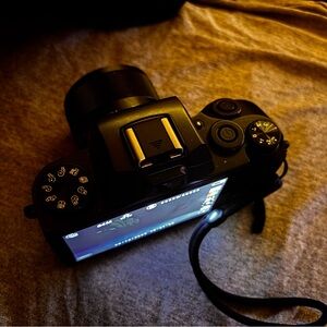 Black Digital Camera with Strap